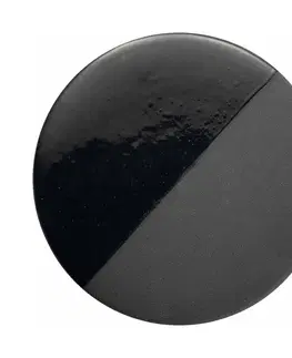 Závěsná světla Ferroluce Závěsné světlo Bellota z keramiky, Ø 24 cm, černá
