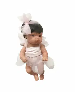 Hračky panenky ANTONIO JUAN - 85210-2c Víla růžová s černými vlásky - celovinylové tělo