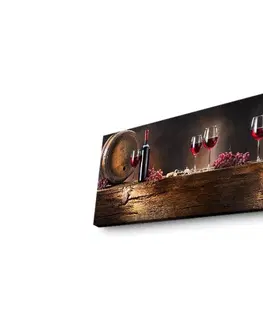 Obrazy Hanah Home Obraz s led osvětlením Víno 90x30 cm