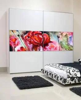 Tapety na nábytek Samolepky na nábytek - Malované květy