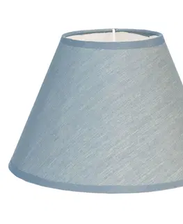 Svítidla Textilní stínidlo na lampu v modré barvě Couleurs  - Ø 37*20 cm Clayre & Eef 6LAK0467BL