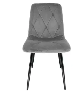 Židle Ak furniture Prošívaná čalouněná židle Artis šedá