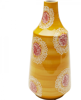 Porcelánové vázy KARE Design Porcelánová váza Big Bloom žlutá 38cm
