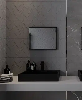 Koupelnová zrcadla MEXEN Loft zrcadlo 50 x 40 cm, černý rám 9852-050-040-000-70