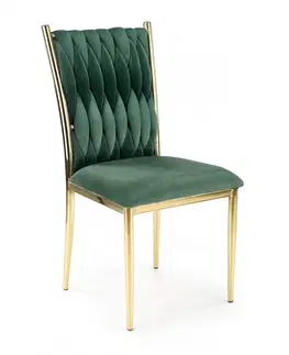Židle Jídelní židle K436 Halmar Tmavě zelená