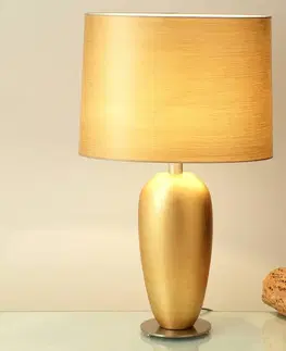Stolní lampy Holländer Klasická stolní lampa EPSILON zlatá, výška 65 cm