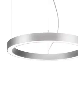 Závěsná světla BRUMBERG BRUMBERG Biro Circle UpDown DALI stříbrná 840 150cm