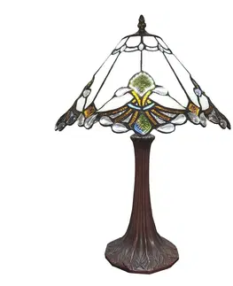 Svítidla Stolní Tiffany lampa Janni II - Ø 31*43 cmE27/max 1*40W Clayre & Eef 5LL-6185