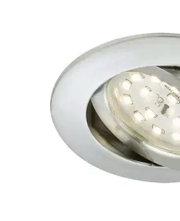 Bodovky do podhledu na 230V BRILONER LED vestavné svítidlo, pr. 8,2 cm, 5 W, hliník BRI 7209-019