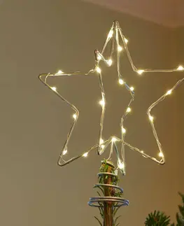 Vánoční vnitřní dekorace Sirius LED dekorativní světlo Vánoce Top, stříbrná