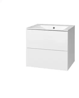 Koupelnový nábytek MEREO Aira, kúpeľňová skrinka s keramickým umývadlom 61 cm, bílá CN710