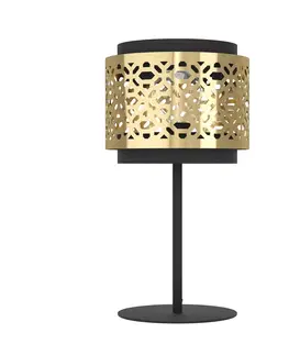 Stolní lampy na noční stolek EGLO Stolní lampa Sandbach v černé a mosazi