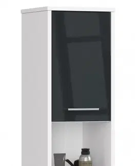 Koupelnový nábytek Ak furniture Koupelnová skříňka Fin II 30 cm bílá/grafitová lesk