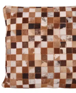 Dekorační polštáře Kožený polštář s výplní Enrico 1 - 60*60 cm Collectione 8502541638220