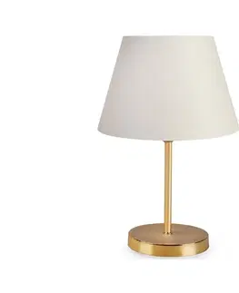 Lampy  Stolní lampa AYD 1xE27/60W/230V bílá/zlatá 