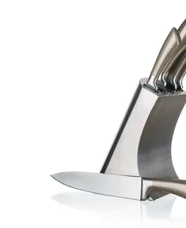 Kuchyňské nože Sada nožů METALLIC PLATINUM ve stojanu 5 ks
