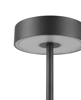 LED stolní lampy BIG WHITE (SLV) VINOLINA stolní svítidlo, aku, IP54, 2700/3000 K, TOUCH, černá 1007362