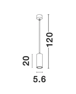 Moderní závěsná svítidla NOVA LUCE závěsné svítidlo AILA bílý hliník GU10 1x10W IP20 220-240V bez žárovky 9419421