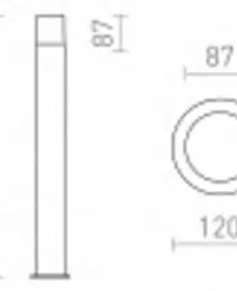 Stojací svítidla RED - DESIGN RENDL RENDL BONNIE 80 stojanová antracitová 230V E27 28W IP44 R13636
