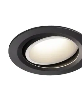 LED podhledová svítidla SLV BIG WHITE NUMINOS MOVE DL L vnitřní LED zápustné stropní svítidlo černá/bílá 4000 K 55° otočné a výkyvné 1003680
