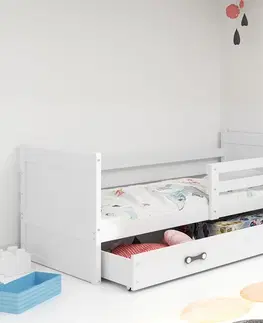 Postele BMS Dětská postel RICO 1 | bílá 90 x 200 cm Barva: Růžová