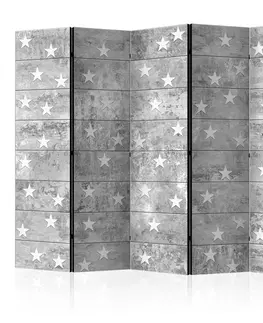 Paravány Paraván Stars on Concrete Dekorhome 225x172 cm (5-dílný)
