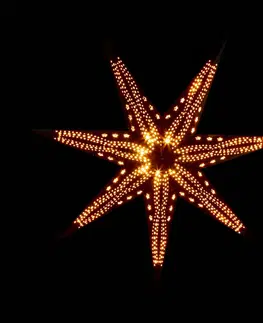 Vánoční světelná hvězda STERNTALER Sterntaler Samt papírová hvězda, Ø 75 cm černá