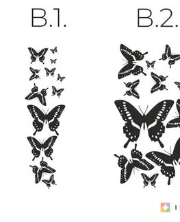 Samolepky na zeď Samolepka na zeď - Jednobarevní motýli