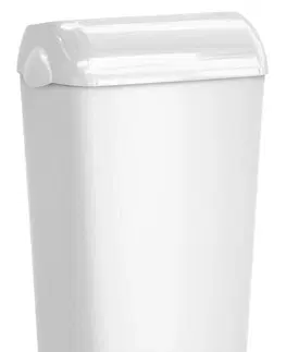 Odpadkové koše SAPHO COLORED odpadkový koš nástěnný s víkem 23l, ABS, bílá A74201-1