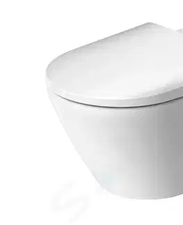 Záchody DURAVIT D-Neo Závěsné WC se sedátkem SoftClose, Rimless, bílá 45770900A1