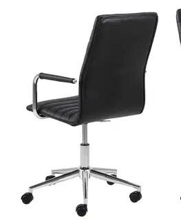 Kancelářská křesla Dkton Designová kancelářská židle Narina černá-chromová