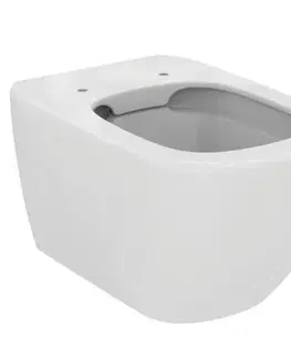 Záchody GEBERIT DuofixBasic s bílým tlačítkem DELTA21 + WC Ideal Standard Tesi se sedátkem RIMLESS 458.103.00.1 21BI TE2