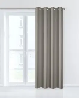Zatemňovací závěsy Tmavě béžový závěs na okna stínící 135 x 250 cm