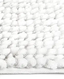 Koberce a koberečky Bo-ma Koupelnová předložka Ella micro bílá, 50 x 80 cm