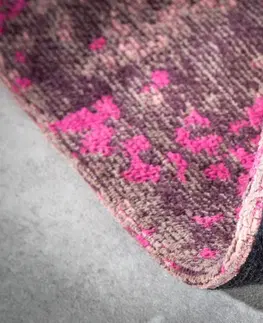 Koberce LuxD Designový kulatý koberec Rowan 150 cm béžovo-růžový