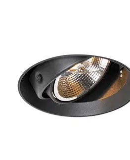 Podhledove svetlo Moderní zapuštěná bodová černá GU10 AR111 kruhová ozdoba - Oneon