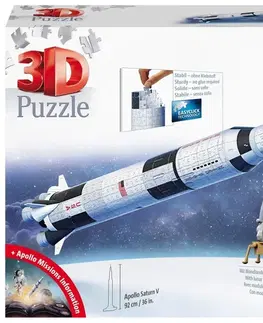 Hračky puzzle RAVENSBURGER - Vesmírná raketa Saturn V 432 dílků