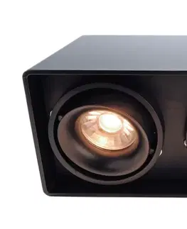 Moderní bodová svítidla Light Impressions Kapego stropní přisazené svítidlo Mona II 220-240V AC/50-60Hz GU10 2x max. 50,00 W 186 mm černá 348005