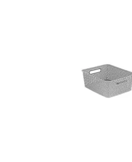 Úložné boxy CURVER - Košík YOUR STYLE M šedý