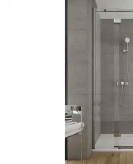 Sprchové kouty CERSANIT Sprchové dveře s panty CREA 90x200, levé, čiré sklo S159-005