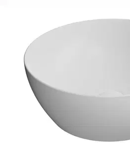 Umyvadla GSI PURA keramické umyvadlo na desku, průměr 42cm, bílá mat 885109