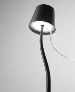 Venkovní osvětlení terasy Fabas Luce LED stolní lampa Judy, baterie, IP54, černá