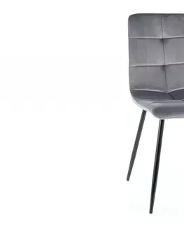 Jídelní sety Jídelní židle IVO VELVET Signal Černá