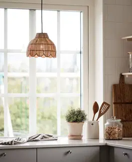 Závěsná světla s konektorem PR Home PR Home Závěsné svítidlo Pia z přírodních vláken
