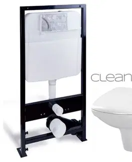 WC sedátka PRIM předstěnový instalační systém bez tlačítka + WC CERSANIT CLEANON CARINA  + SEDÁTKO PRIM_20/0026 X CA1