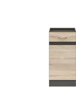 Kuchyňské dolní skříňky JAMISON, skříňka dolní 40 cm bez pracovní desky, pravá, dub sonoma