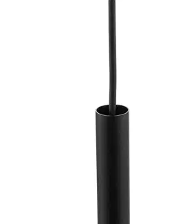 Závěsná světla Euluna Závěsná lampa Laser, jednoplamenná, černá, stínidlo 49 cm