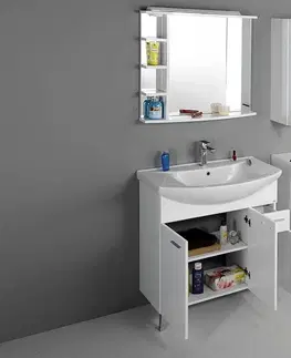 Koupelnový nábytek AQUALINE ZOJA/KERAMIA FRESH skříňka horní 50x76x23cm, bílá 51302