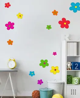 Samolepky na zeď Samolepka na zeď - Samolepky barevné květiny