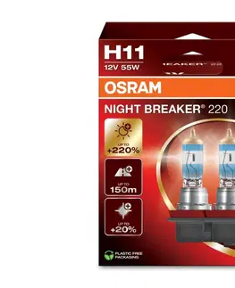 Autožárovky OSRAM H11 12V 55W PGJ19-2 NIGHT BREAKER 220 +220% 2ks 64211NB220-2HB